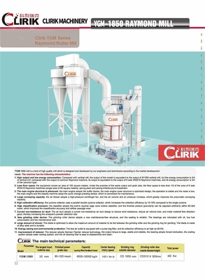 YGM Ultra Fine Plaster Powder Raymond Mill Pulverizer 325 Mesh with 5 Roller